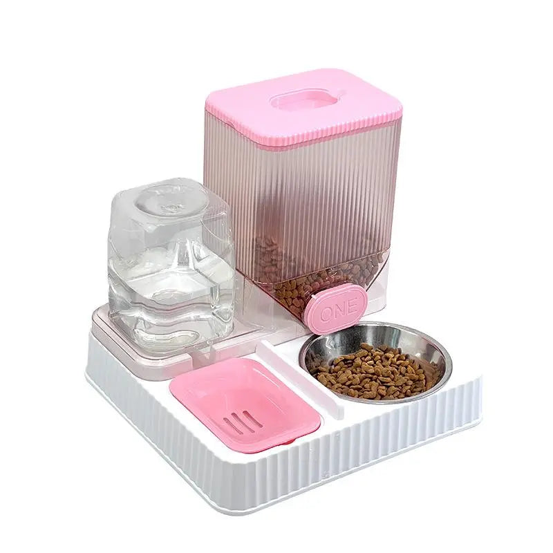 Automatic Pet Feeder with Bowl, Large Capacity Pet Water Dispenser, Pet Feeding Supplies, Dogs & Cats Accessories, Pet Products
