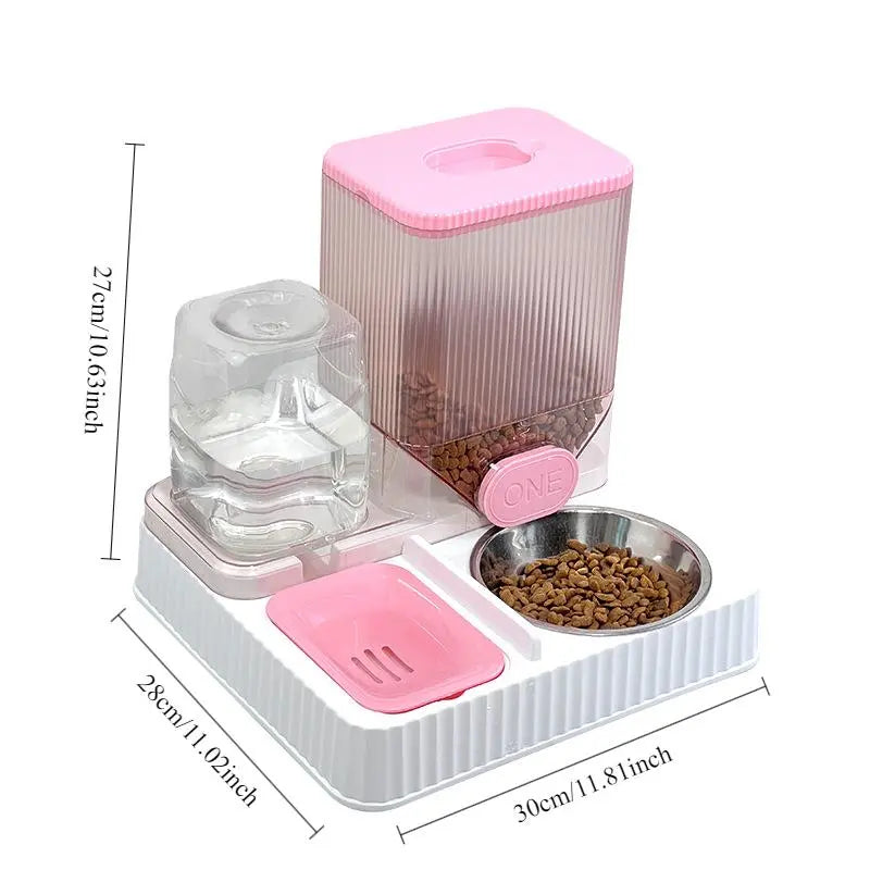 Automatic Pet Feeder with Bowl, Large Capacity Pet Water Dispenser, Pet Feeding Supplies, Dogs & Cats Accessories, Pet Products